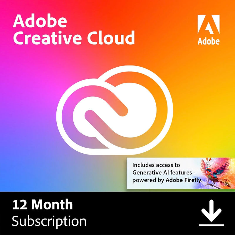 Adobe Creative Cloud Standard 12 month subscription for PC and Mac - box art