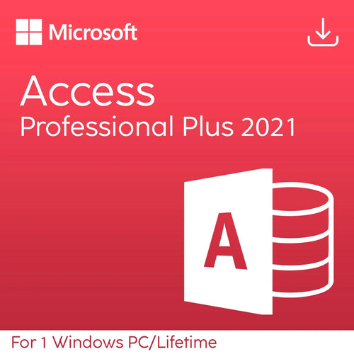 Microsoft Access 2021 lifetime retail licence box art for Windows
