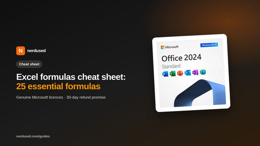 Excel formulas cheat sheet: 25 essential formulas | Nerdused guide