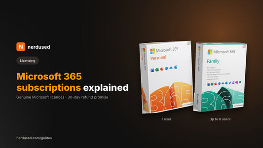 Microsoft 365 Personal and Microsoft 365 Family boxes - subscriptions explained
