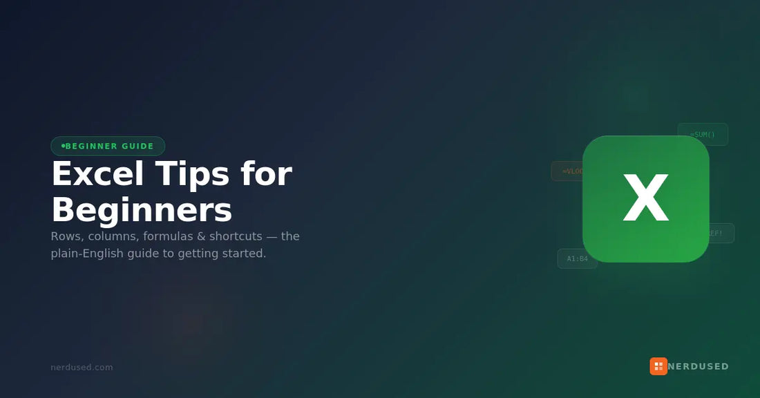 Excel Tips for Beginners: How to Use Spreadsheets Without the Headache Nerdused