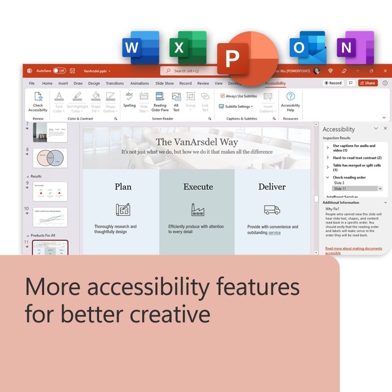 Microsoft Office 2024 Home & Business for PC or MAC | Lifetime License