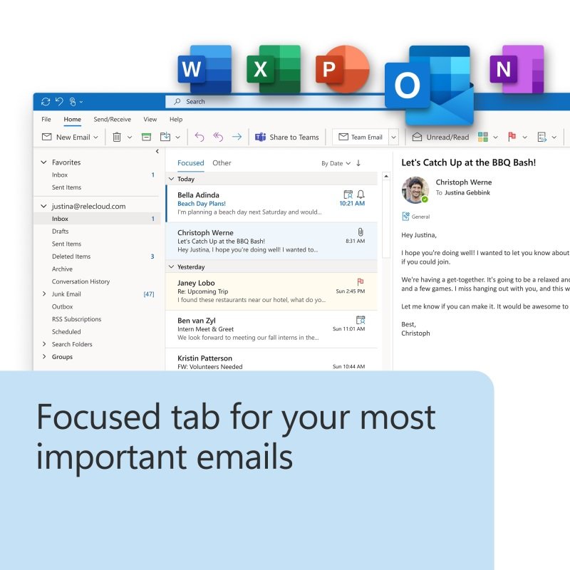 Microsoft Office 2024 Home & Business for PC or MAC | Lifetime License