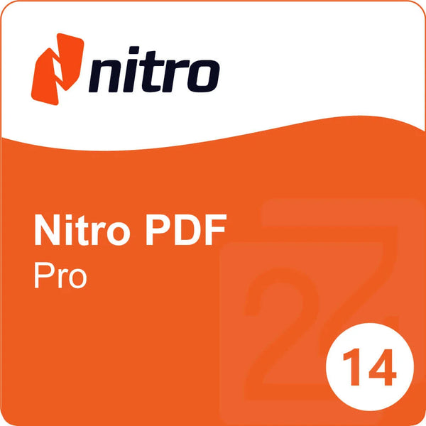 Nitro PDF Pro 14 box art for the PDF editor software