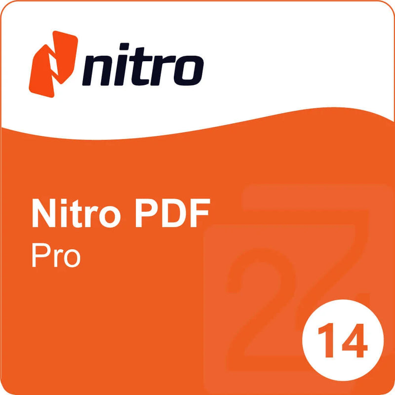Nitro PDF Pro 14 box art for the PDF editor software