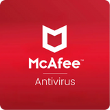 McAfee Internet Security 2025 box art showing antivirus protection for up to ten devices