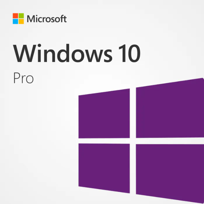 Microsoft Windows 10 Professional product packaging and licence key artwork