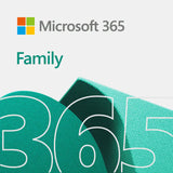 Microsoft 365 Family subscription box art showing the Office apps for up to six users