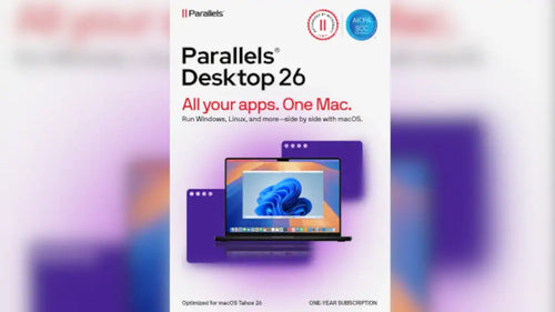Parallels Desktop 26 box art for running Windows on a Mac