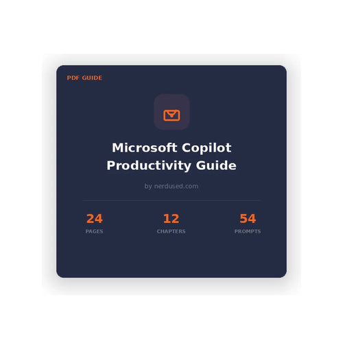 Cover of the Nerdused Microsoft Copilot beginner's productivity guide