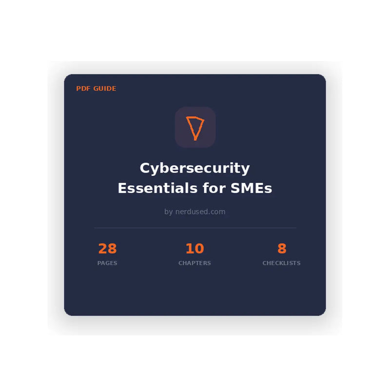 Cover of the Nerdused Cybersecurity Essentials for Small Businesses guide